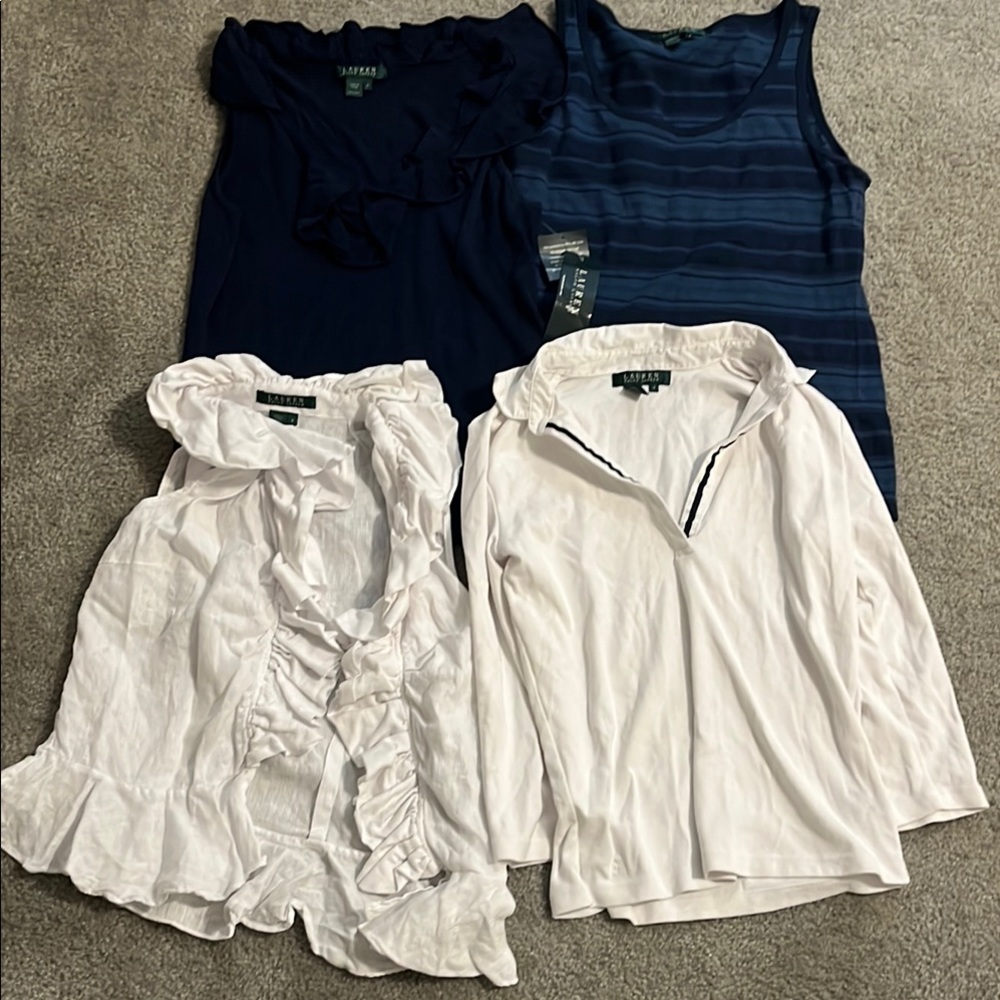 Bundle of 4 Lauren Ralph Lauren tops.